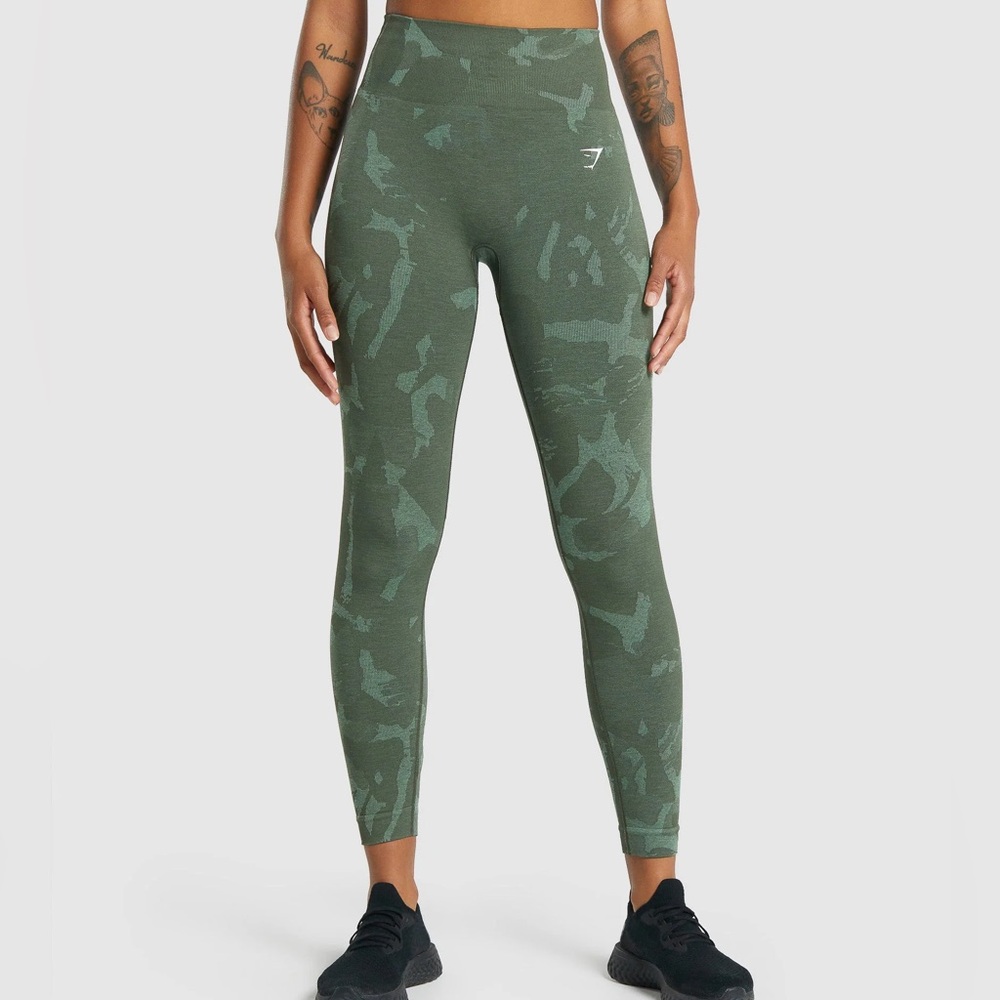 Gymshark Green Adapt Camo Seamless Leggings